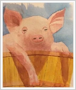 Pig in Basket